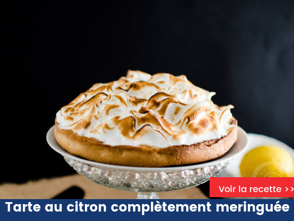 Tarte au citron complètement meringuée